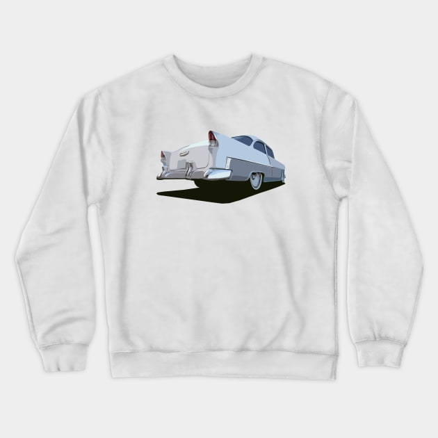 1955 Chevy Belair - stylized Crewneck Sweatshirt by mal_photography